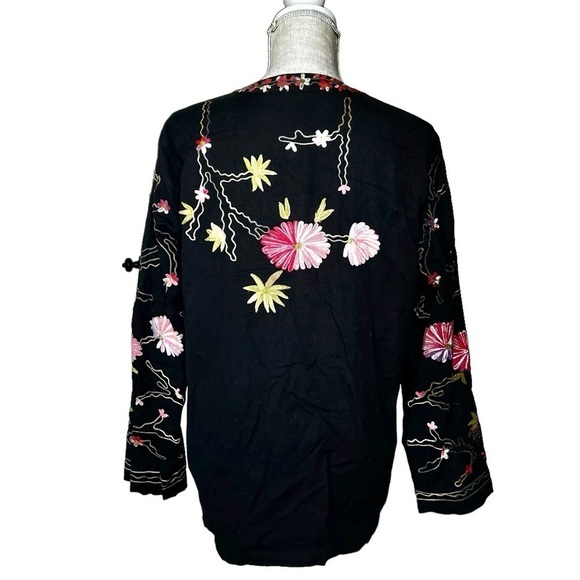 Bedford Faire Floral Embroidered Jacket Size Large - Picture 3 of 8